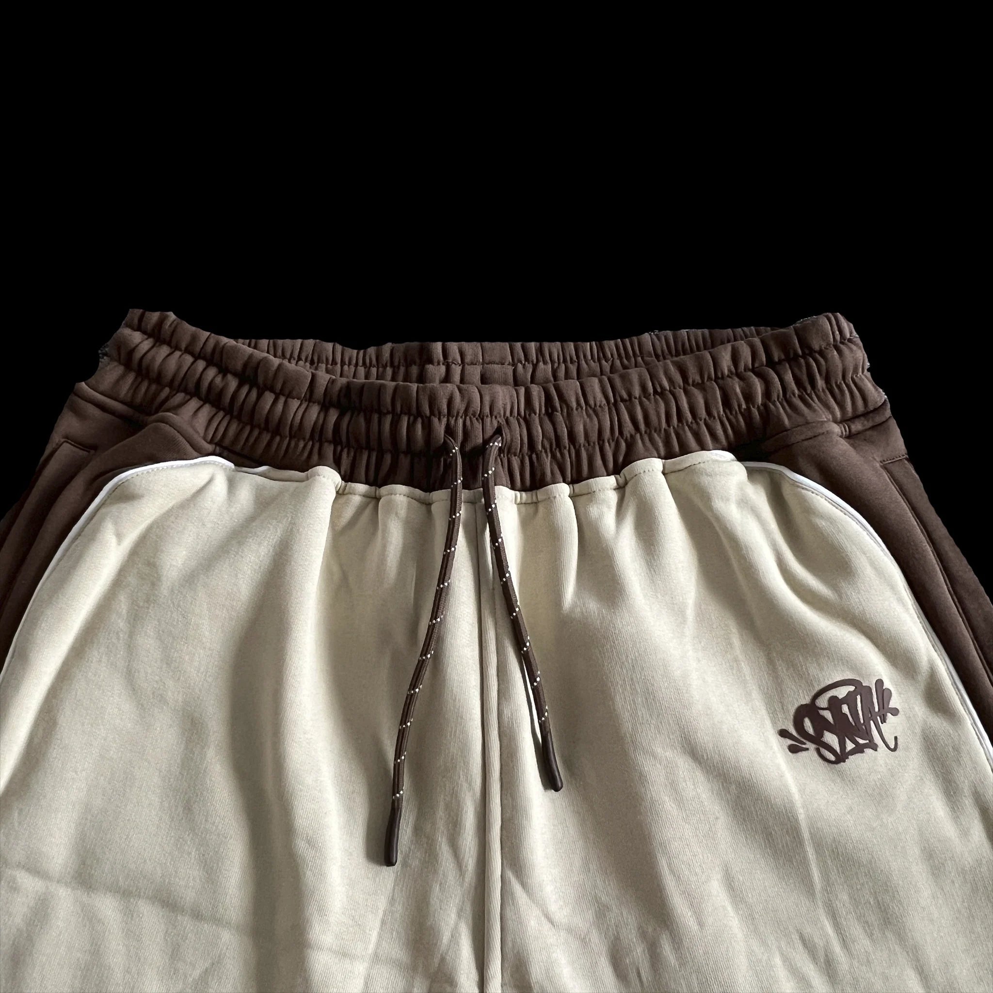 SYNA PIPE HOODIE & SHORT SET (BEIGE/BROWN)