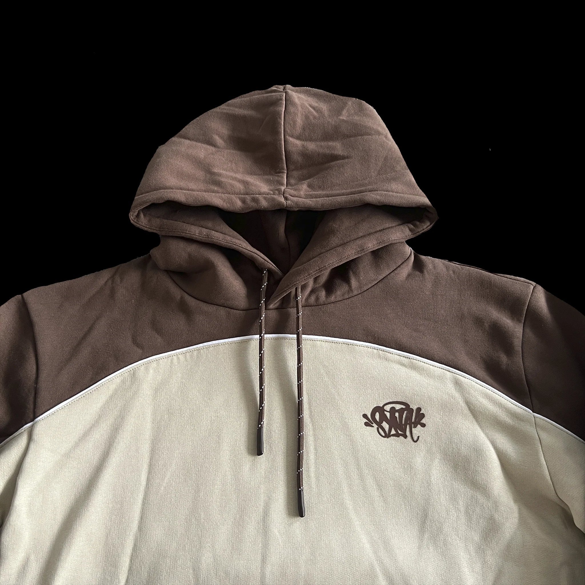 SYNA PIPE HOODIE & SHORT SET (BEIGE/BROWN)
