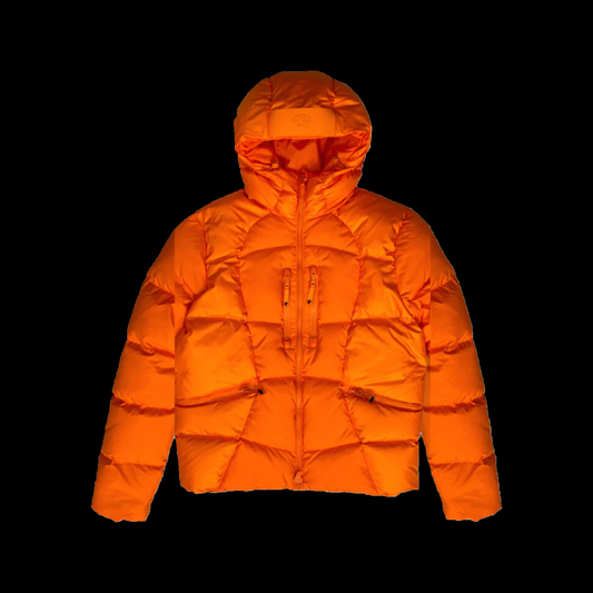 WORLD WAVE PUFFER JACKET (ORANGE)