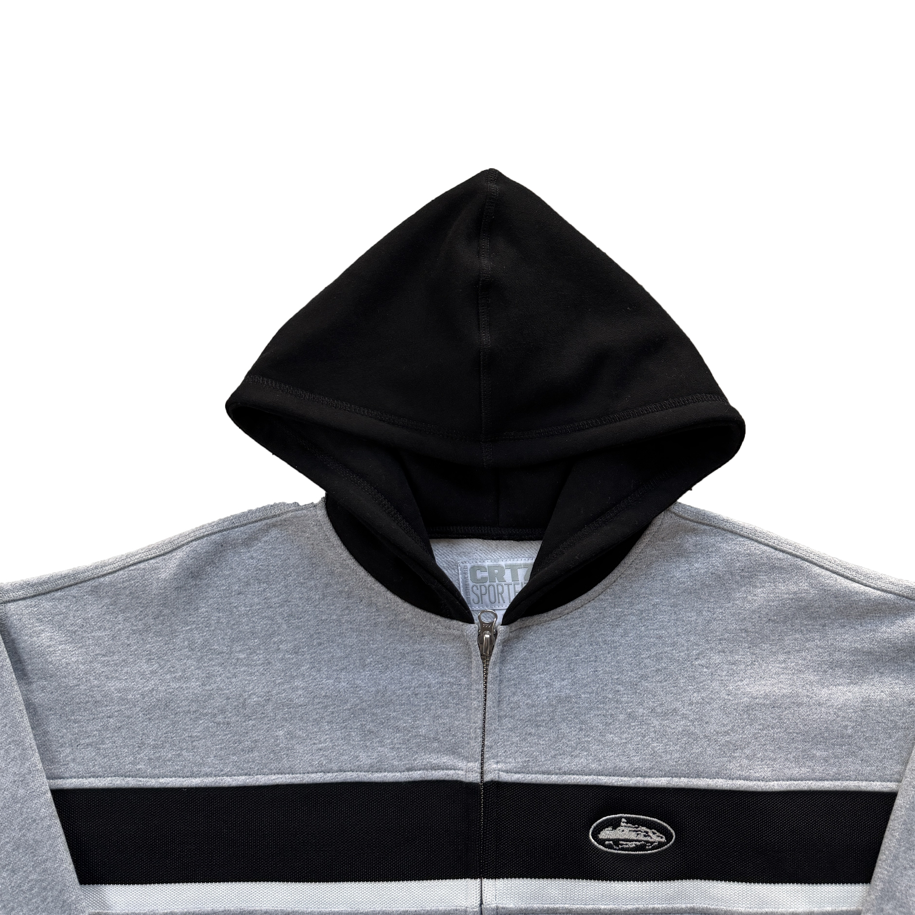 CORTEIZ RIBBED SPORTEIZ ZIP HOODIE (HEATHER GREY)