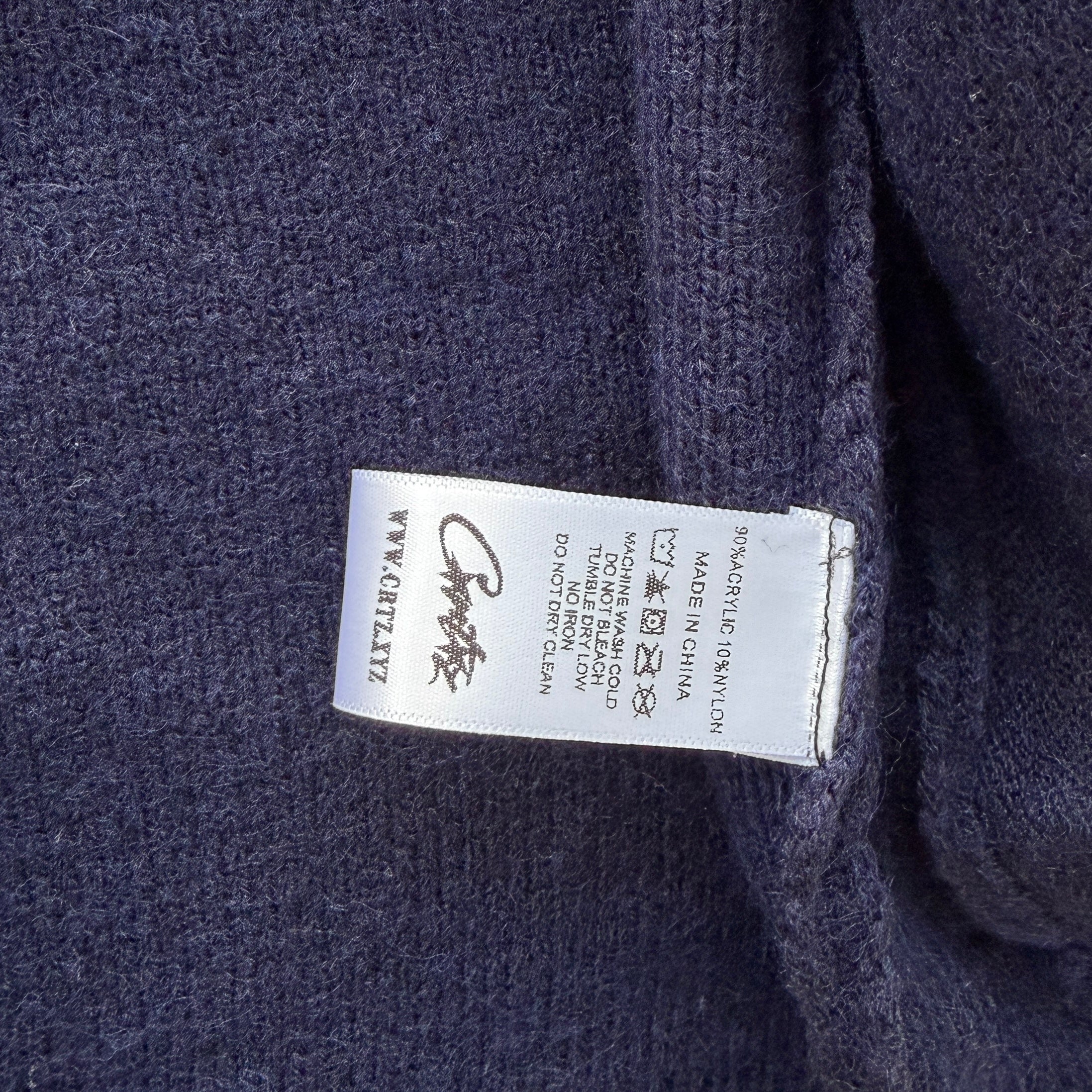 CORTEIZ MULTI STRIPE KNIT ZIP UP (NAVY)