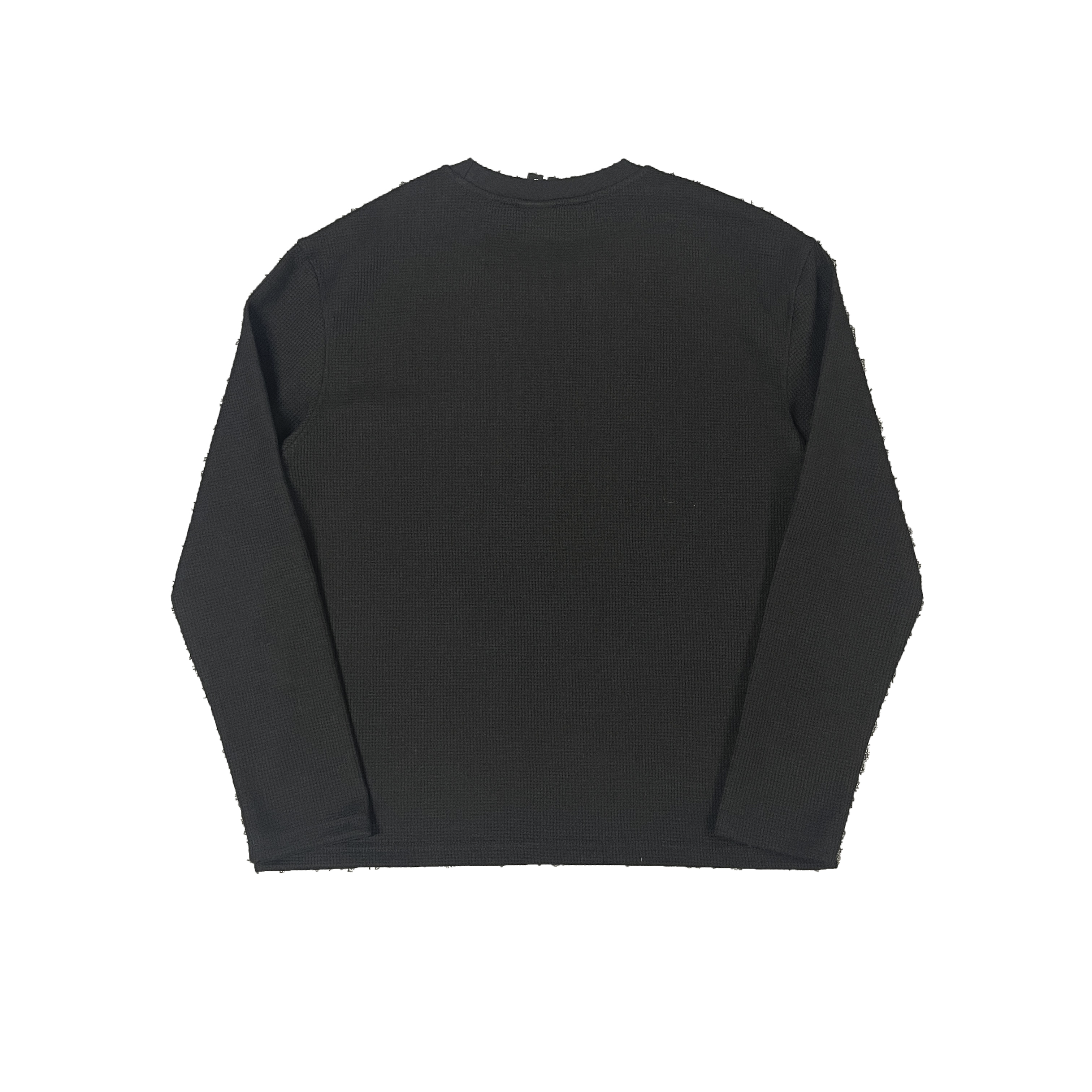 SYNAWORLD LS WAFFLE TEE - (BLACK)