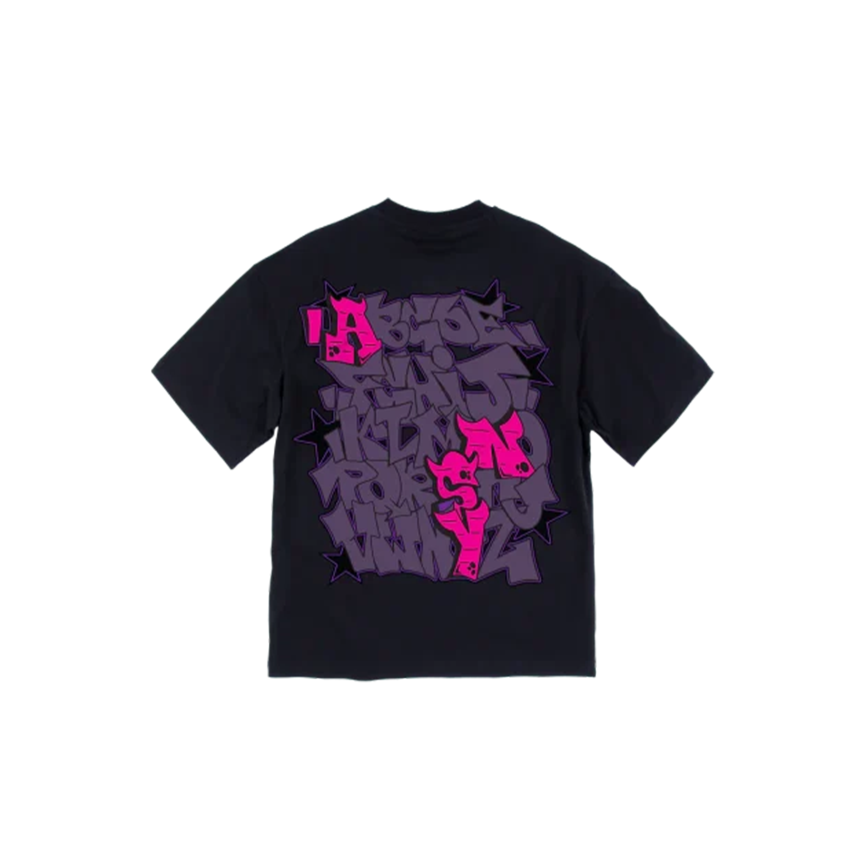 SYNAWORLD GRAF PRINTED TEE - (BLACK/PURPLE)