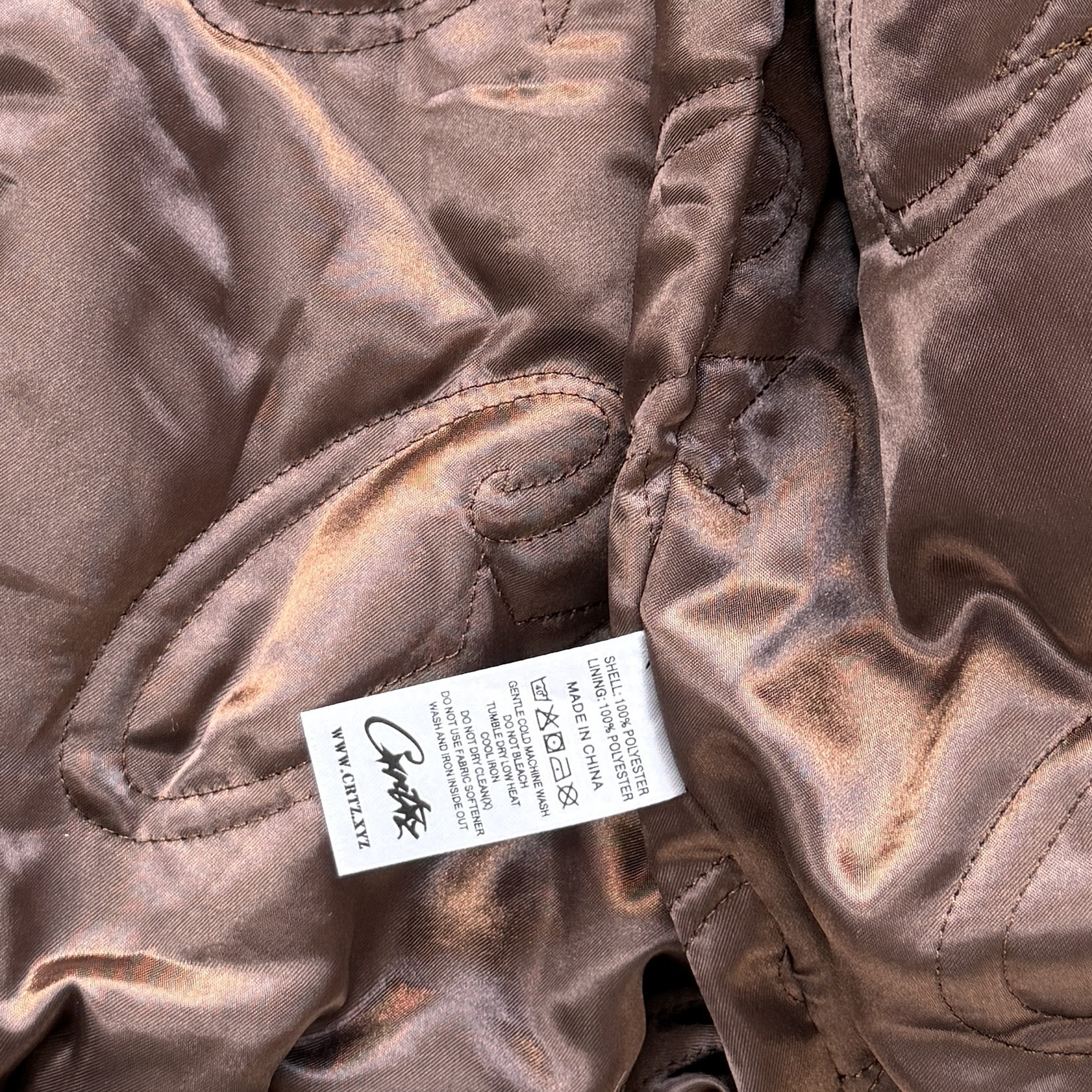 CORTEIZ DIAMOND HOODED FUR JACKET (BROWN)