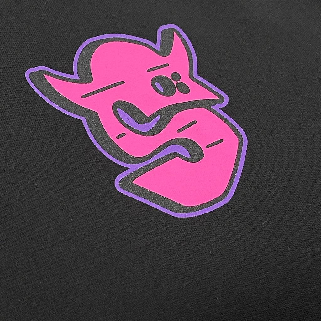 SYNAWORLD GRAF PRINTED TEE - (BLACK/PURPLE)