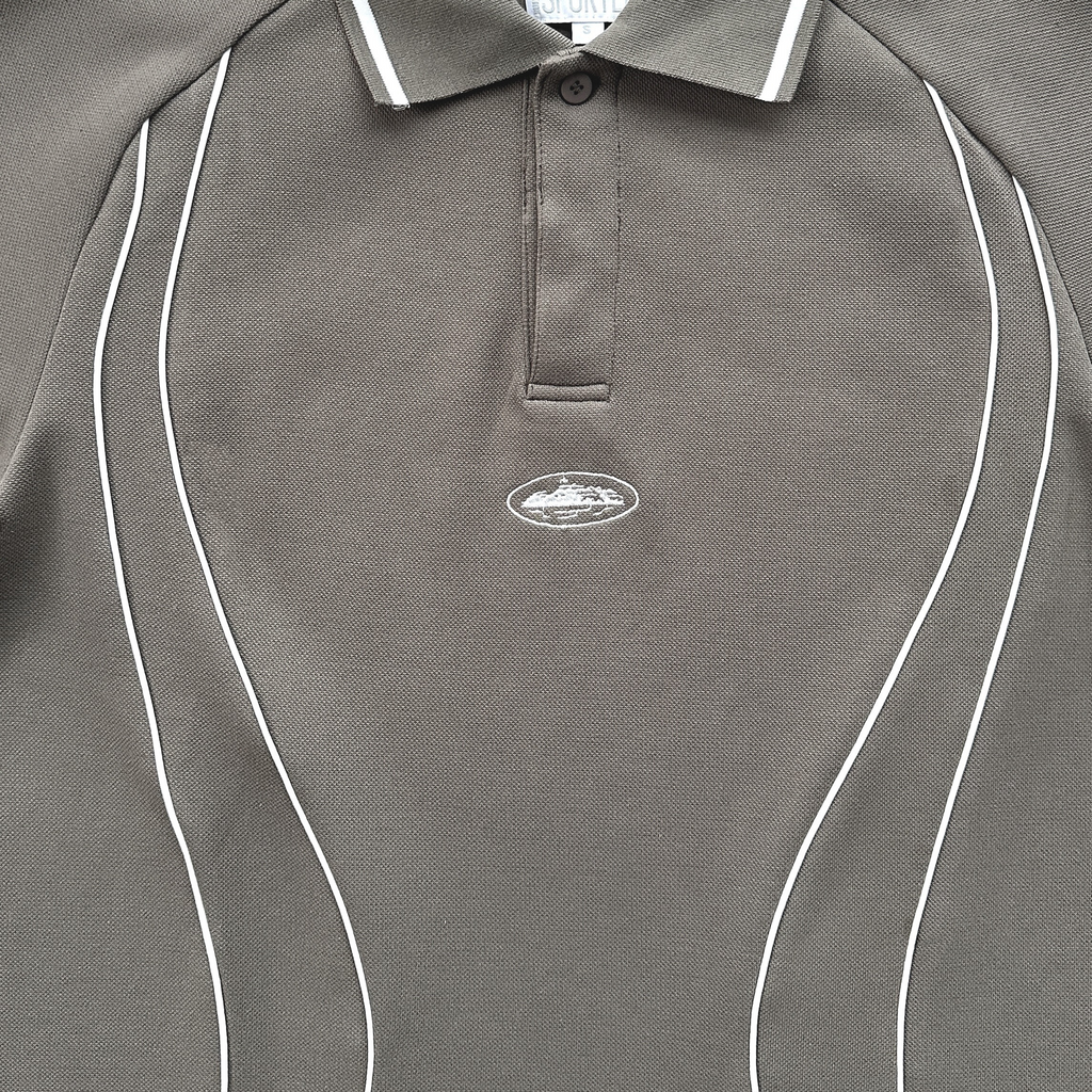 CORTEIZ PIPED POLO SHIRT (GREY)