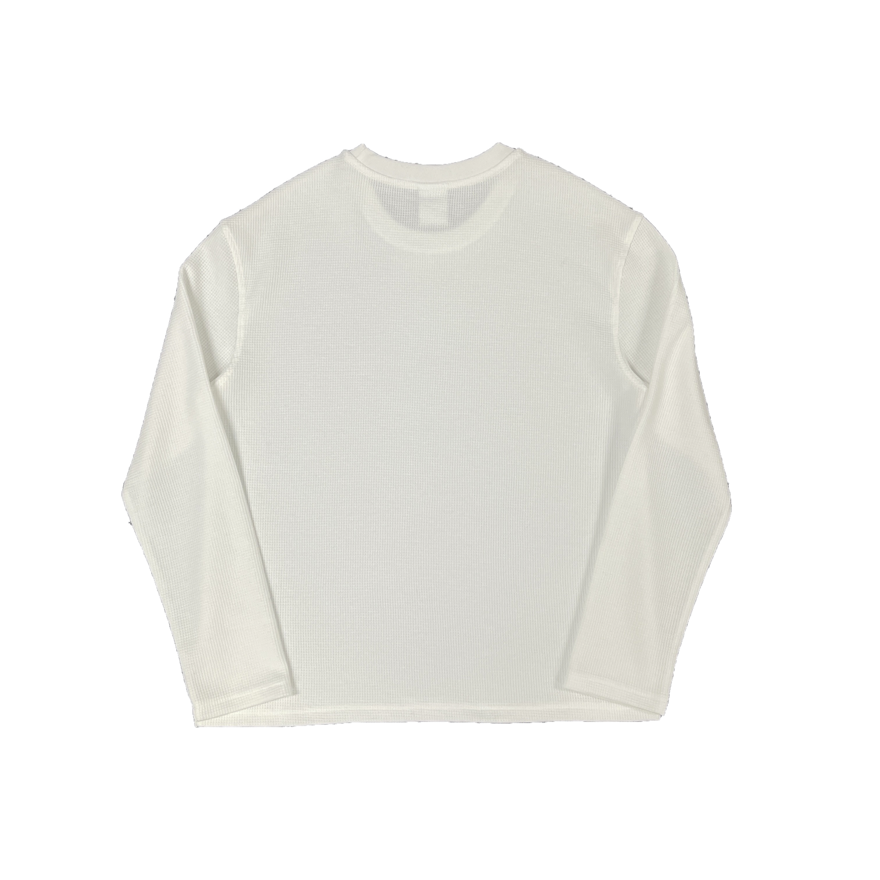 SYNAWORLD LS WAFFLE TEE - (WHITE)