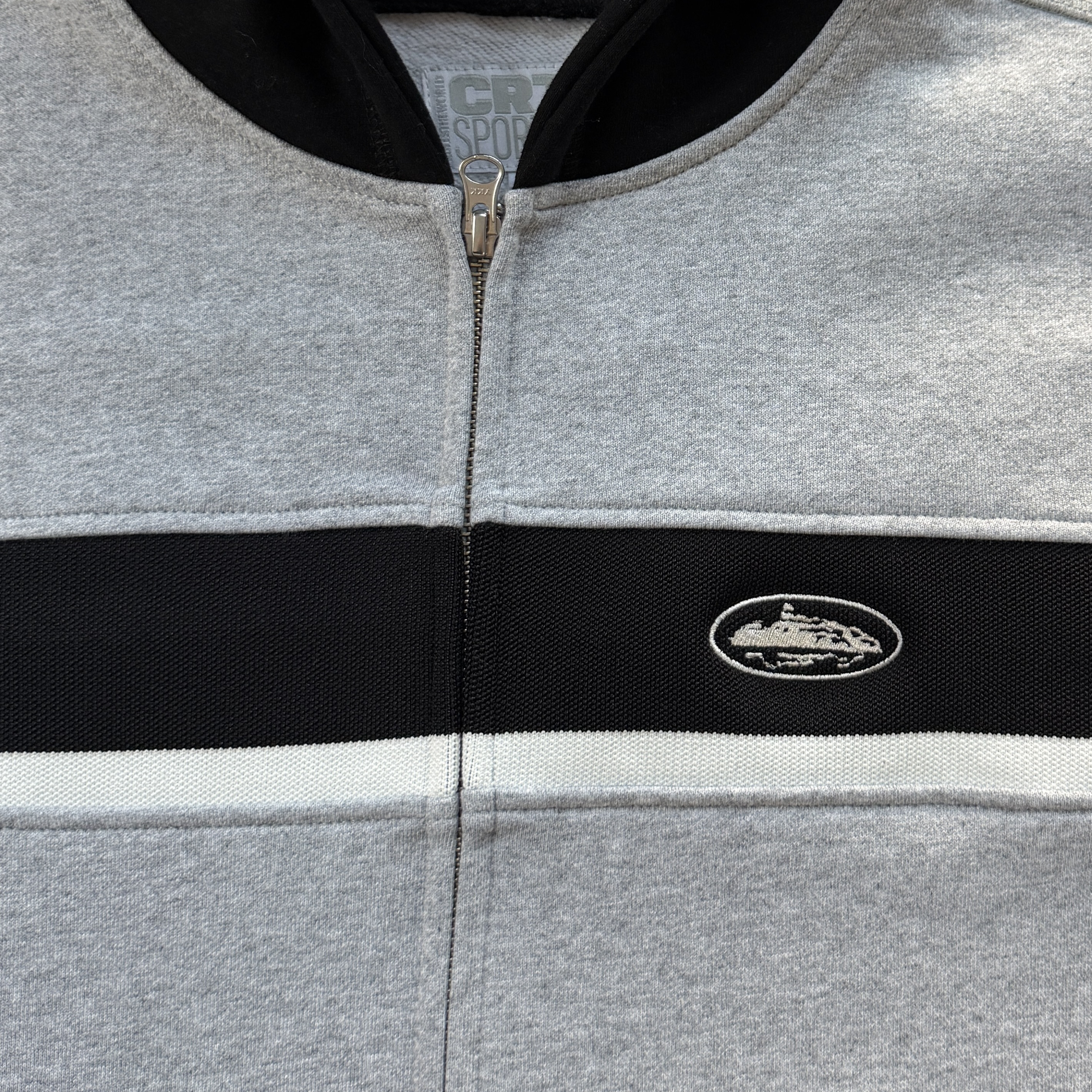 CORTEIZ RIBBED SPORTEIZ ZIP HOODIE (HEATHER GREY)