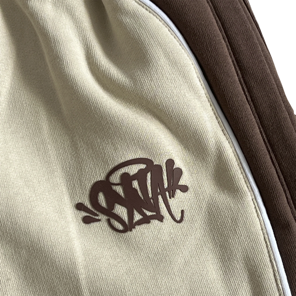 SYNA PIPE HOODIE & SHORT SET (BEIGE/BROWN)