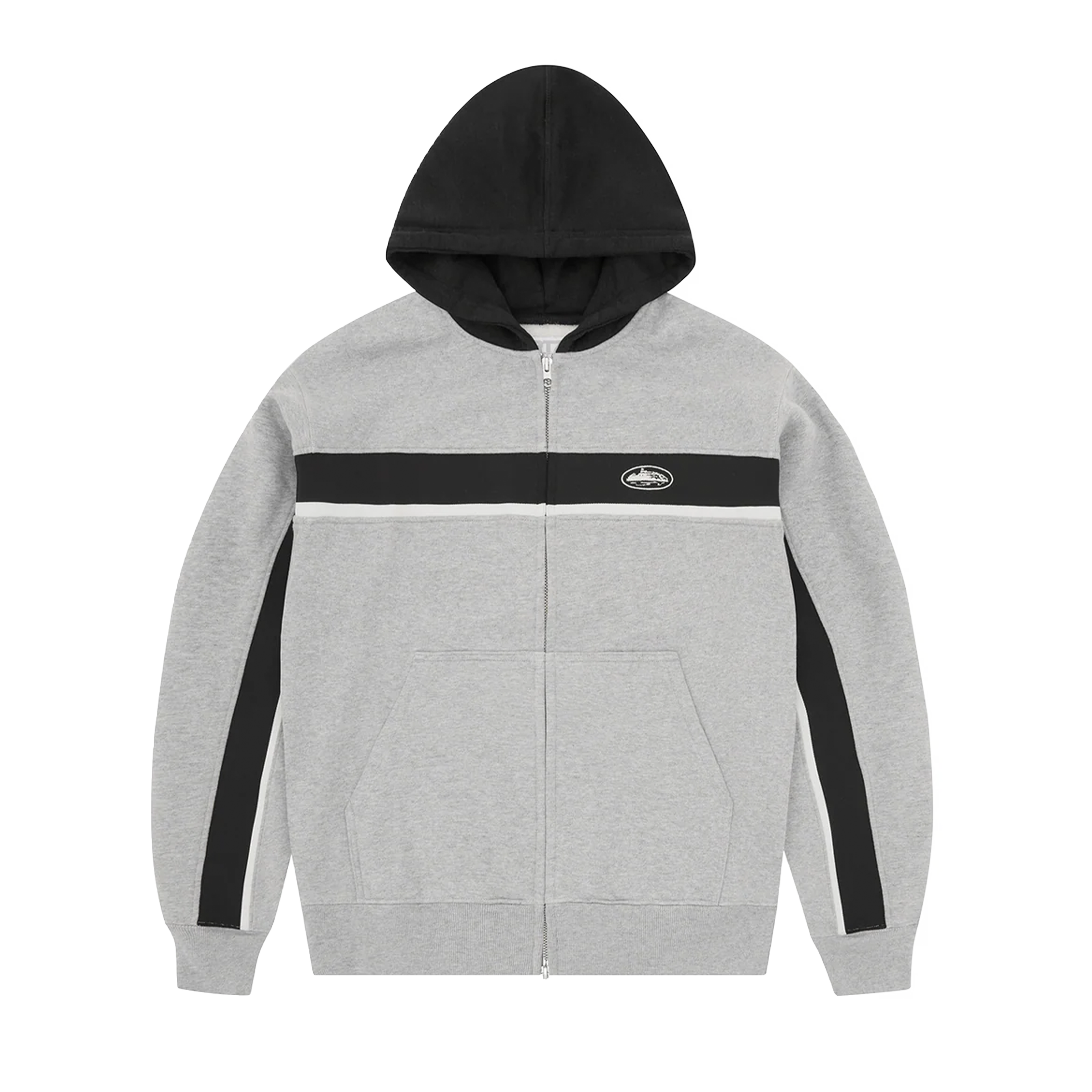 CORTEIZ RIBBED SPORTEIZ ZIP HOODIE (HEATHER GREY)